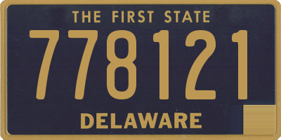 DE license plate 778121