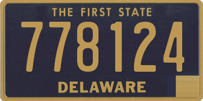DE license plate 778124