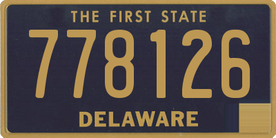 DE license plate 778126