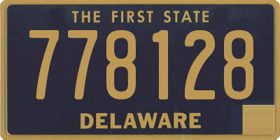 DE license plate 778128