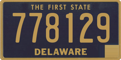 DE license plate 778129