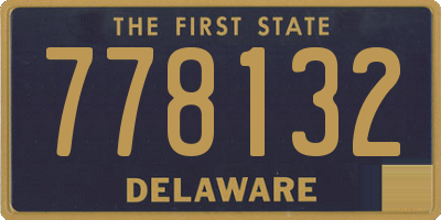 DE license plate 778132