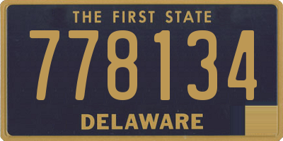 DE license plate 778134