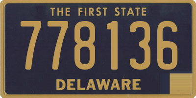 DE license plate 778136