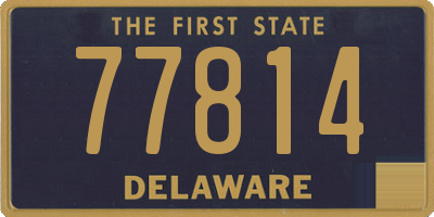 DE license plate 77814