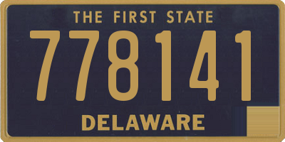 DE license plate 778141