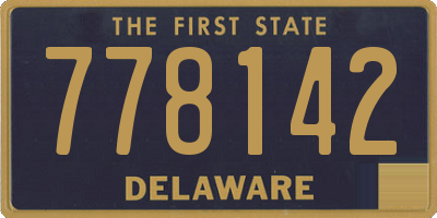 DE license plate 778142