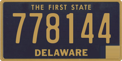 DE license plate 778144