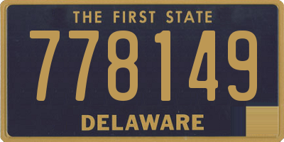 DE license plate 778149