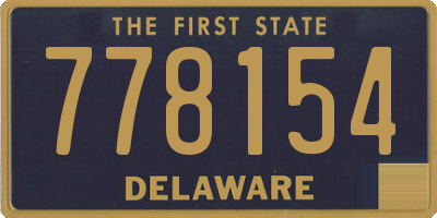 DE license plate 778154