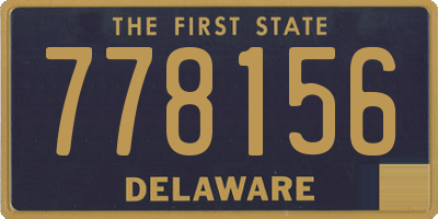 DE license plate 778156