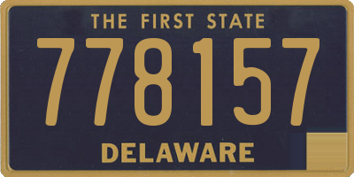 DE license plate 778157