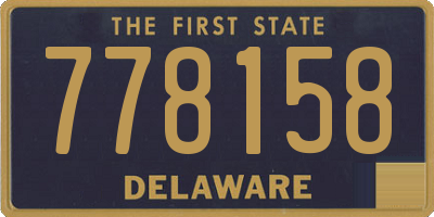DE license plate 778158