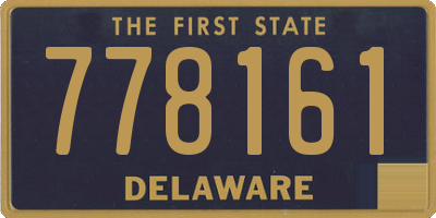 DE license plate 778161