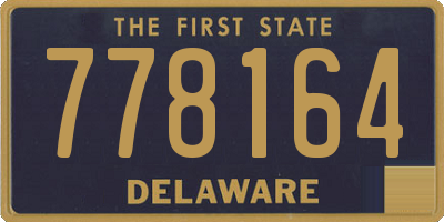 DE license plate 778164