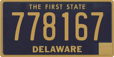 DE license plate 778167