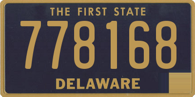 DE license plate 778168