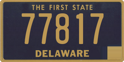 DE license plate 77817