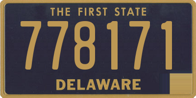 DE license plate 778171
