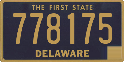 DE license plate 778175