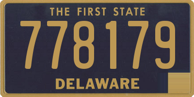 DE license plate 778179