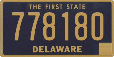 DE license plate 778180