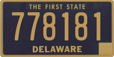 DE license plate 778181