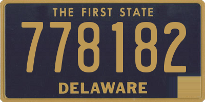 DE license plate 778182