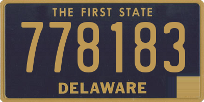 DE license plate 778183
