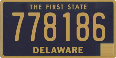 DE license plate 778186