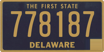 DE license plate 778187