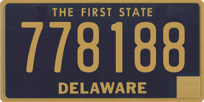 DE license plate 778188