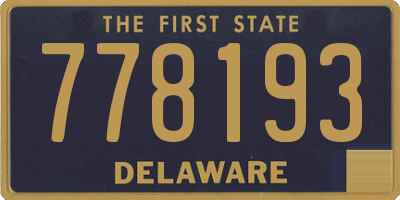 DE license plate 778193