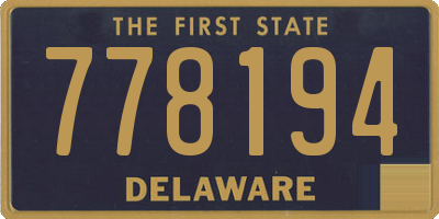 DE license plate 778194