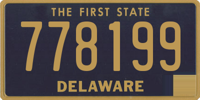 DE license plate 778199