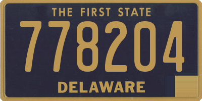 DE license plate 778204