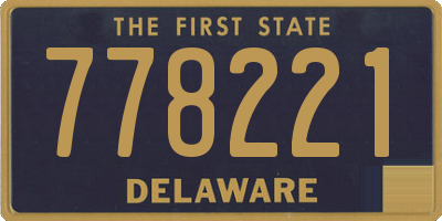 DE license plate 778221