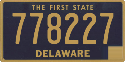 DE license plate 778227