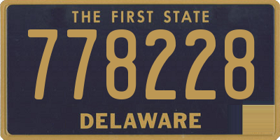 DE license plate 778228