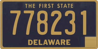 DE license plate 778231