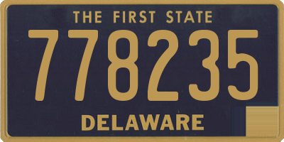DE license plate 778235