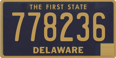 DE license plate 778236