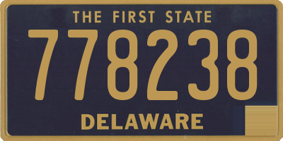DE license plate 778238