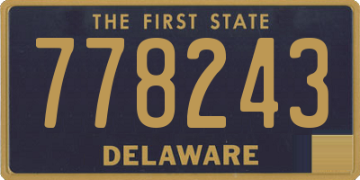 DE license plate 778243