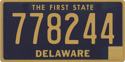 DE license plate 778244
