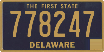 DE license plate 778247