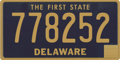 DE license plate 778252