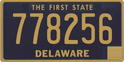 DE license plate 778256