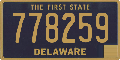 DE license plate 778259