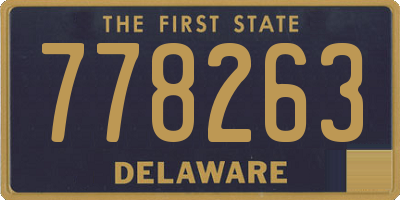 DE license plate 778263